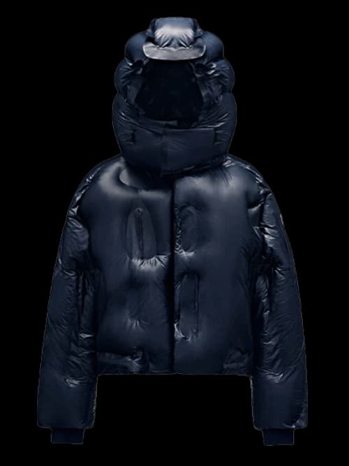 Moncler Womens Klolk Short Down Jacket Night Blue