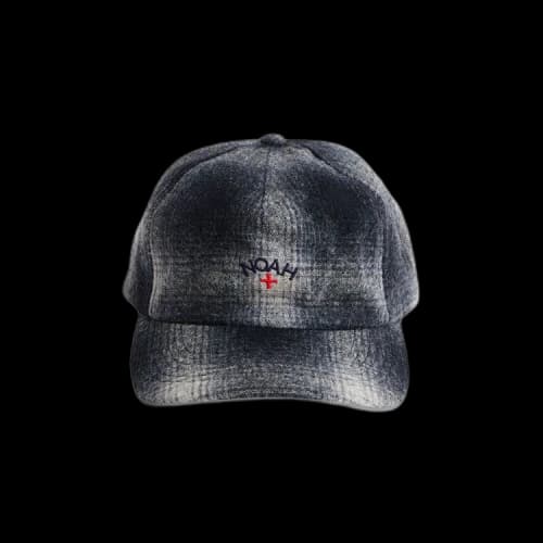 Noah Shadow Plaid 5 Panel Hat 'Black'