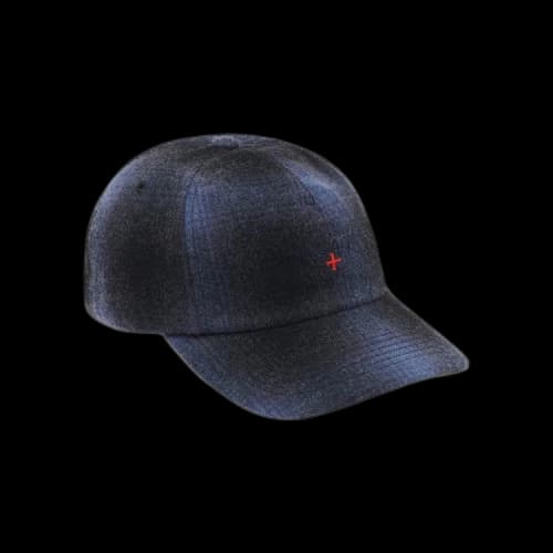 Noah Shadow Plaid 5 Panel Hat 'Blue'