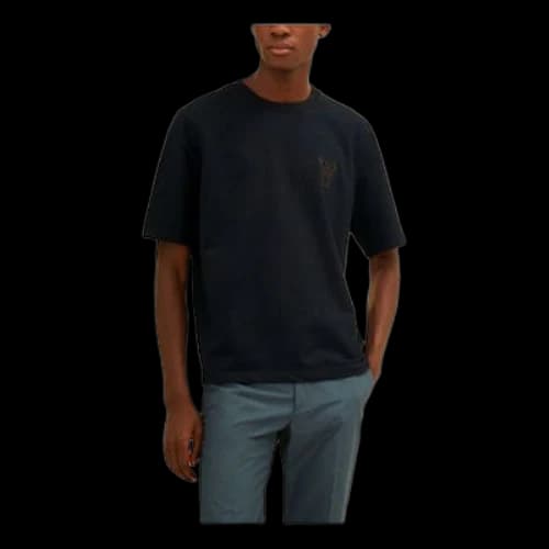 HERMES SS21 Hello Mr Farrier Small Logo Round Neck Cotton Short Sleeve Ocean Blue