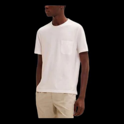HERMES SS21 Pocket Round Neck Pullover Short Sleeve White