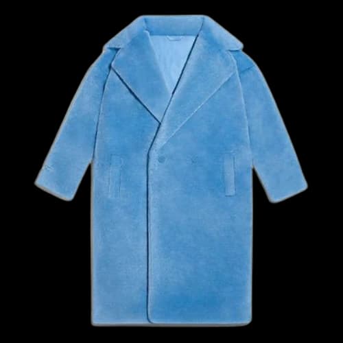 adidas originals x Ivy Park Crossover Plush Long Large Jacket Couple Style Blue