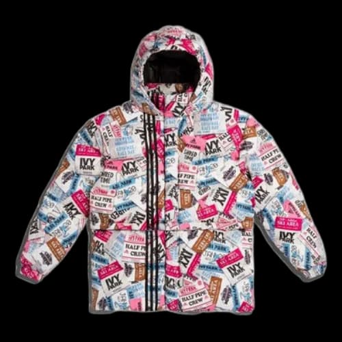 adidas originals x Ivy Park Letters Printed Sports Hooded Down Jacket Unisex Floral