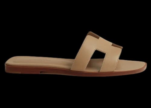 Hermes Oran Sandal Beige Linen (Women's)