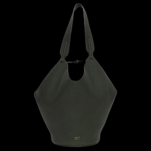 Khaite Small Lotus Tote Bag 'Bottle Green'
