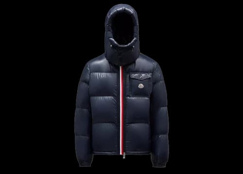 Moncler Montbeliard Short Down Jacket Navy Blue