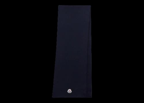 Moncler Ribbed Knit Wool Scarf Night Blue