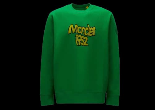 Moncler 1952 Logo Sweatshirt Green/Yellow