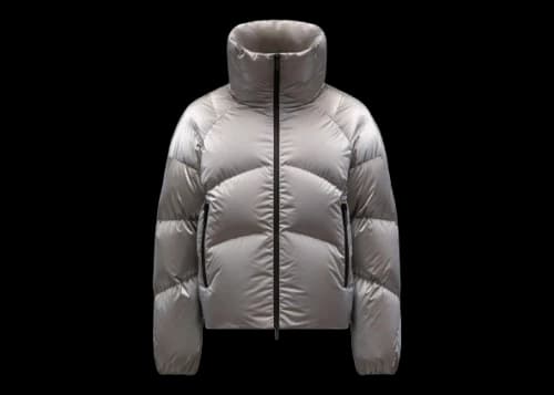 Moncler Women's Avoriaz Short Down Jacket Silver