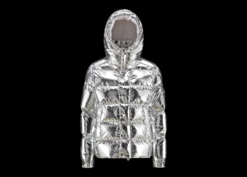 Moncler Women's Maya 70th Anniversary Special Edition Short Down Jacket Platinum