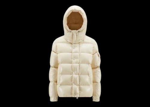 Moncler Women's Maya 70th Anniversary Special Edition Short Down Jacket Snowflake White