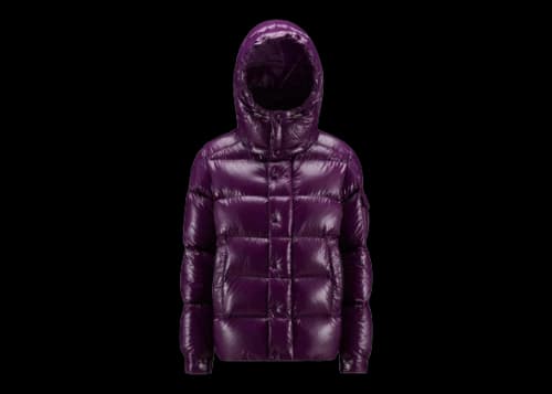 Moncler Women's Maya 70th Anniversary Special Edition Short Down Jacket Grape Violet