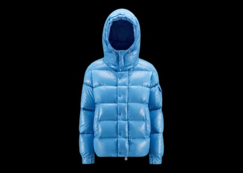 Moncler Women's Maya 70th Anniversary Special Edition Short Down Jacket Sky Blue