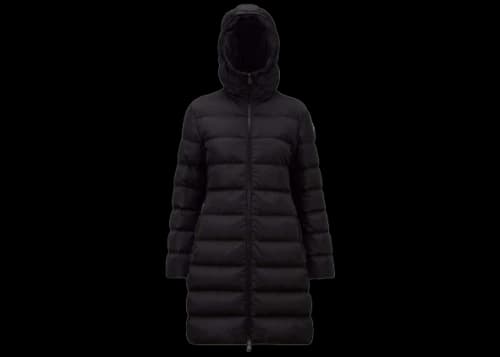 Moncler Dombes Long Down Jacket Black