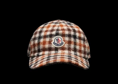 Moncler Women's Houndstooth Wool Hat Brown