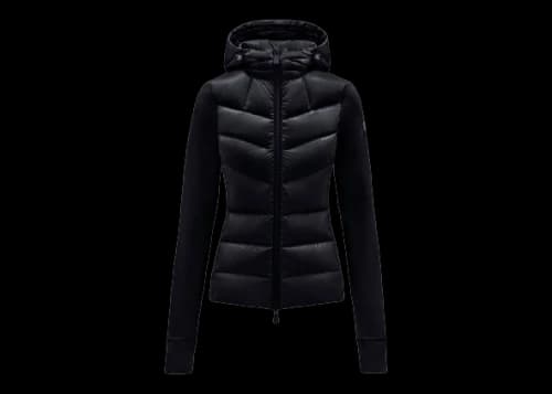 Moncler Women's Padded Fleece Hoodie Black