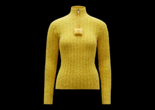 Moncler x JW Anderson Cotton Boucle Jumper Yellow