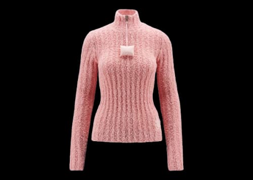 Moncler x JW Anderson Cotton Boucle Jumper Baby Pink