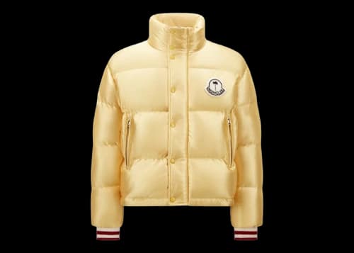 Moncler x Palm Angels Keon Short Down Jacket Golden Yellow