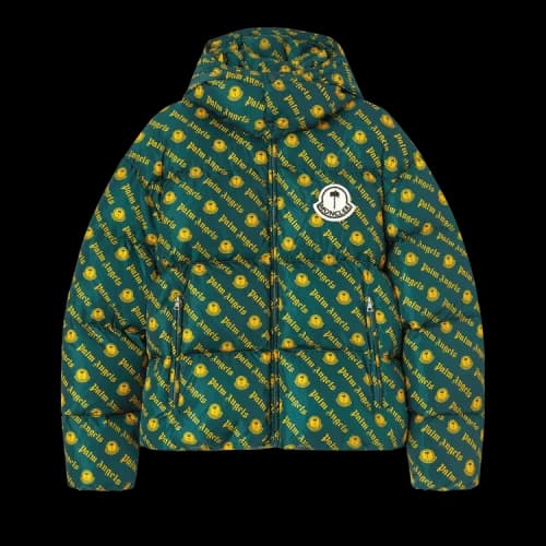 Moncler x Palm Angels Thompson Short Down Jacket Yellow/Green