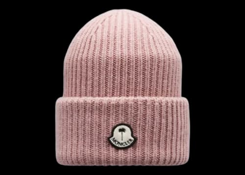Moncler x Palm Angels Wool Beanie Antique Pink