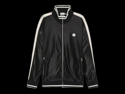 Moncler x Palm Angels Track Zip Up Jacket Black