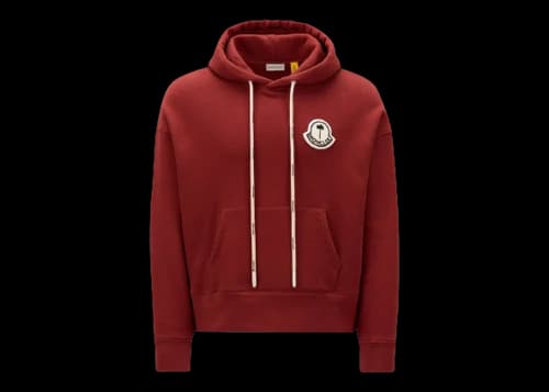 Moncler x Palm Angels Logo Hoodie Burgundy