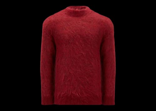 Moncler Hiroshi Fujiwara x Fragment Mohair Sweater Dark Red