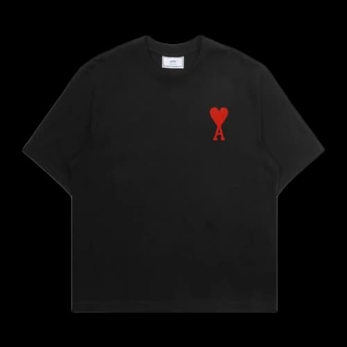 Ami Chain Stitch T-Shirt 'Black'