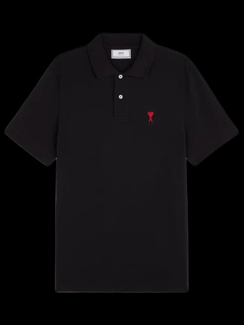 Ami Paris Ami De Coeur Polo Shirt Black/Red