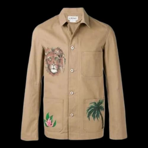 LOEWE Printing Jacket Brown