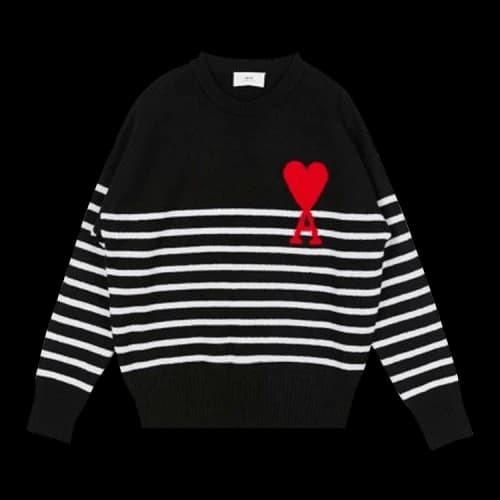 Ami Striped Sweater 'Black'