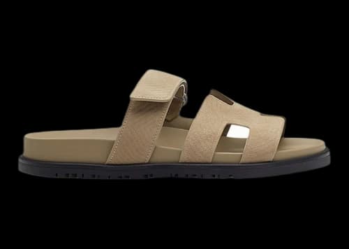 Hermes Chypre Sandal Beige Sable Suede Goatskin (Women's)