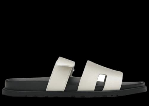 Hermes Chypre Sandal Blanc Epsom Leather (M)