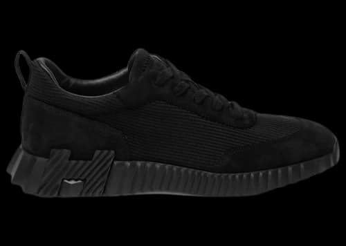 Hermès Bouncing Sneaker Triple Black Mesh and Suede