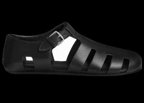Hermes Motif Sandal Black