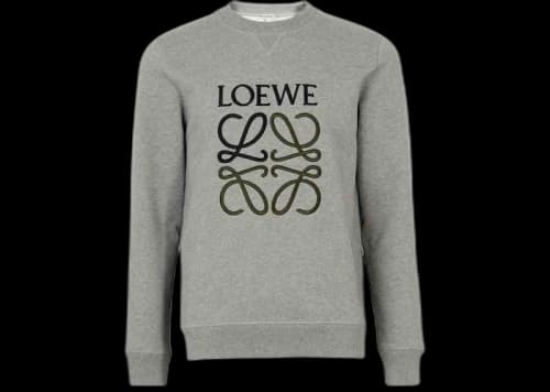 LOEWE Anagram Embroidered Sweatshirt Grey Melange