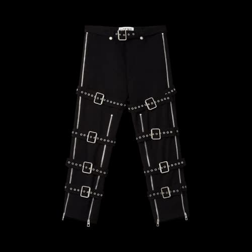 Loewe Gabardine Bondage Belted Trousers 'Black'
