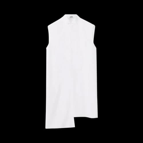 Loewe Sleeveless Asymmetric Bib Front Long Shirt 'White'