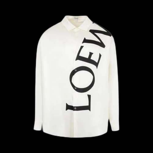 Loewe Long-Sleeve Silk Shirt 'White'