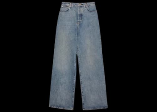LOEWE High Waisted Jeans Washed Denim