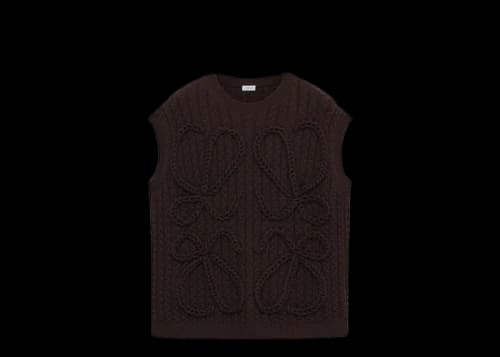 LOEWE Wool Vest Chocolate