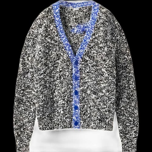 LOEWE Large L Cardigan Black/White/Blue