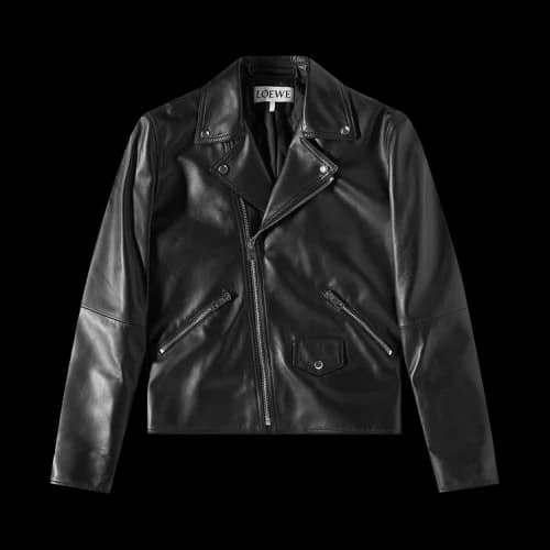 Loewe Leather Biker Jacket 'Black'