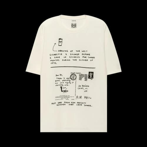Loewe Letter Embroidery T-Shirt 'White'