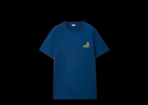 LOEWE Anagram Embroidered T-shirt Petroleum