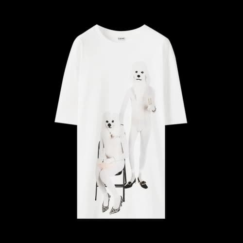 Loewe Twin Dog T-Shirt 'White'
