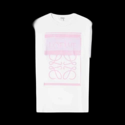 LOEWE Photocopy Anagram T-Shirt White/Pink