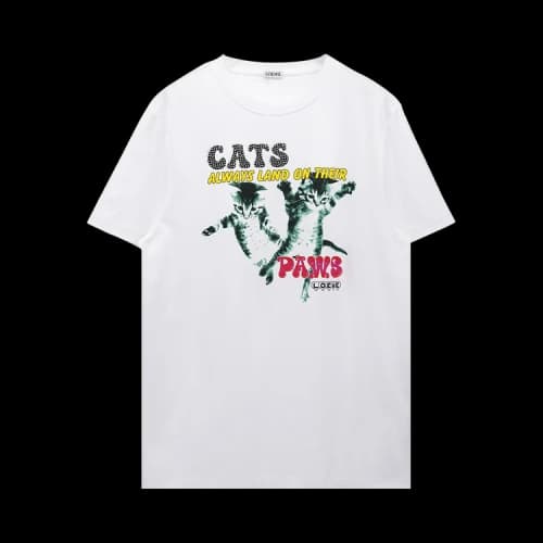 Loewe Cat Print T-Shirt 'White'