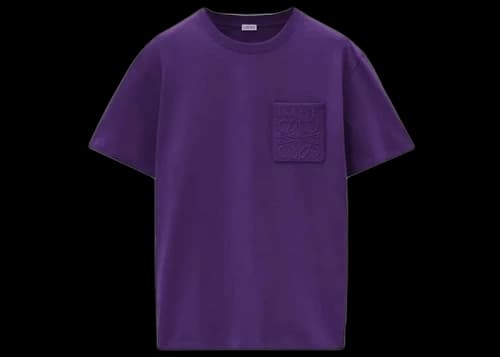 LOEWE Relaxed Fit Tonal Pocket Logo T-shirt Purple